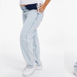 GOOD AMERICAN Light Blue Good 90s Maternity Jeans Women 10/30